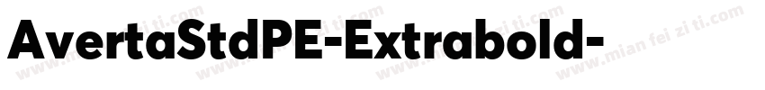 AvertaStdPE-Extrabold字体转换