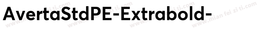 AvertaStdPE-Extrabold字体转换
