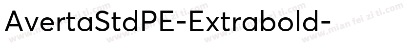 AvertaStdPE-Extrabold字体转换