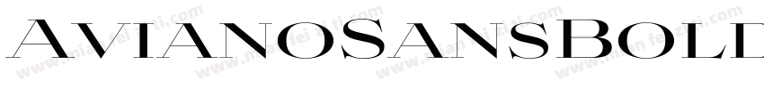 AvianoSansBold字体转换