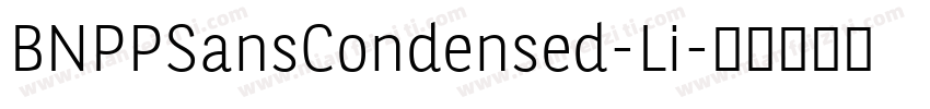 BNPPSansCondensed-Li字体转换
