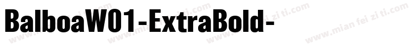 BalboaW01-ExtraBold字体转换
