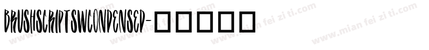 BrushScriptSWCondensed字体转换