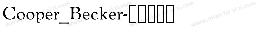 Cooper_Becker字体转换