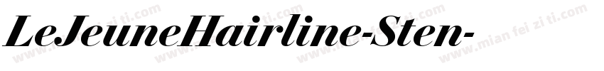 LeJeuneHairline-Sten字体转换