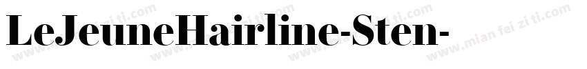 LeJeuneHairline-Sten字体转换