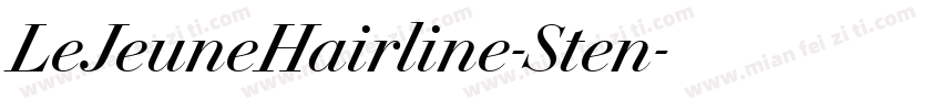 LeJeuneHairline-Sten字体转换