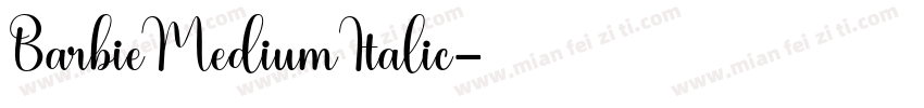 BarbieMediumItalic字体转换