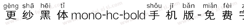 更纱黑体mono-hc-bold手机版字体转换