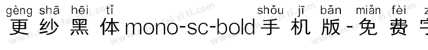 更纱黑体mono-sc-bold手机版字体转换