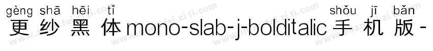 更纱黑体mono-slab-j-bolditalic手机版字体转换