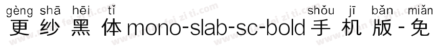 更纱黑体mono-slab-sc-bold手机版字体转换