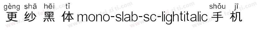 更纱黑体mono-slab-sc-lightitalic手机版字体转换