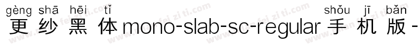 更纱黑体mono-slab-sc-regular手机版字体转换