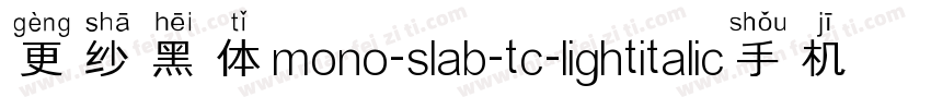 更纱黑体mono-slab-tc-lightitalic手机版字体转换