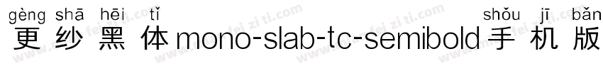 更纱黑体mono-slab-tc-semibold手机版字体转换