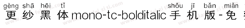 更纱黑体mono-tc-bolditalic手机版字体转换