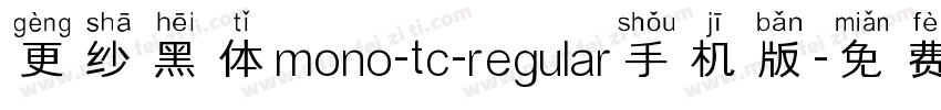 更纱黑体mono-tc-regular手机版字体转换