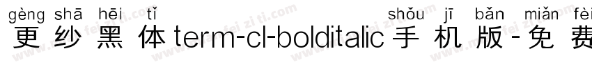 更纱黑体term-cl-bolditalic手机版字体转换