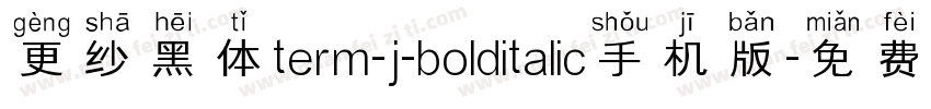 更纱黑体term-j-bolditalic手机版字体转换