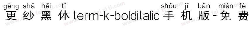 更纱黑体term-k-bolditalic手机版字体转换