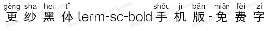 更纱黑体term-sc-bold手机版字体转换