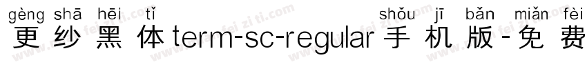更纱黑体term-sc-regular手机版字体转换