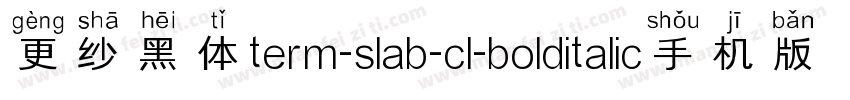 更纱黑体term-slab-cl-bolditalic手机版字体转换