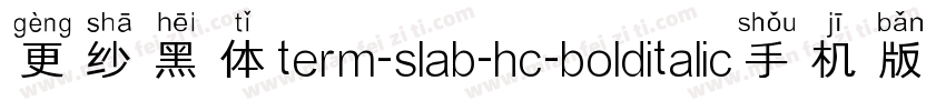 更纱黑体term-slab-hc-bolditalic手机版字体转换
