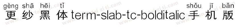 更纱黑体term-slab-tc-bolditalic手机版字体转换
