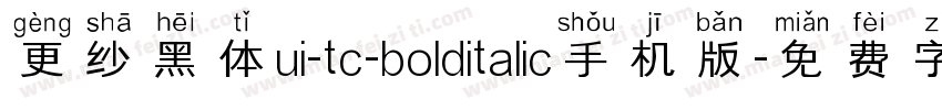 更纱黑体ui-tc-bolditalic手机版字体转换