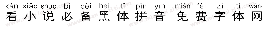看小说必备黑体拼音字体转换