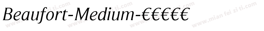 Beaufort-Medium字体转换