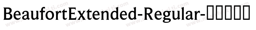 BeaufortExtended-Regular字体转换