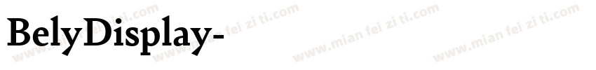 BelyDisplay字体转换