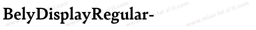 BelyDisplayRegular字体转换