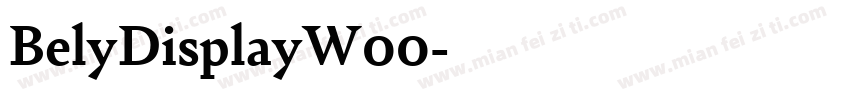BelyDisplayW00字体转换