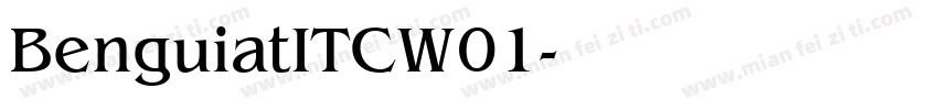 BenguiatITCW01字体转换