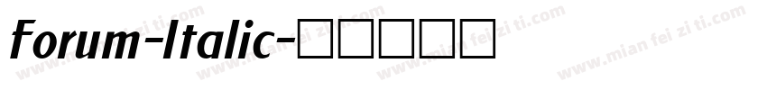 Forum-Italic字体转换