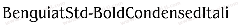 BenguiatStd-BoldCondensedItalic字体转换