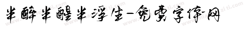 半醉半醒半浮生字体转换