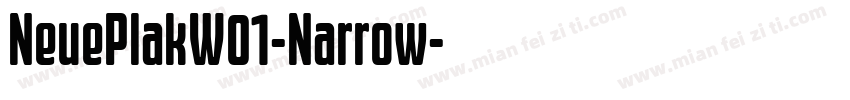 NeuePlakW01-Narrow字体转换