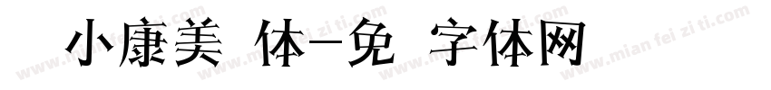 汉仪小康美术体字体转换