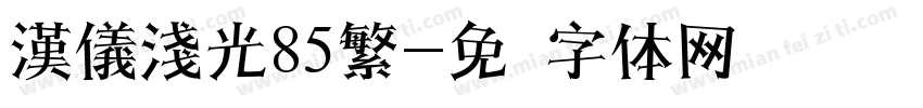 漢儀淺光85繁字体转换