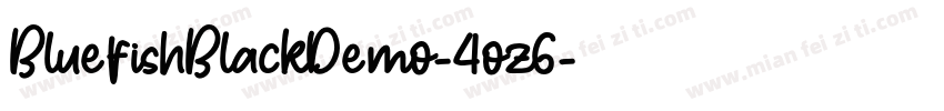 BluefishBlackDemo-4oz6字体转换