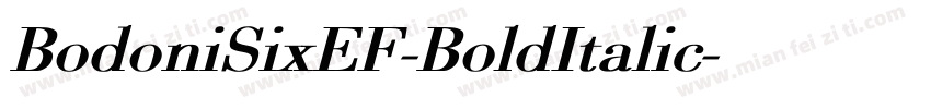 BodoniSixEF-BoldItalic字体转换