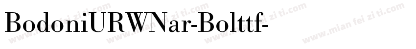 BodoniURWNar-Bolttf字体转换