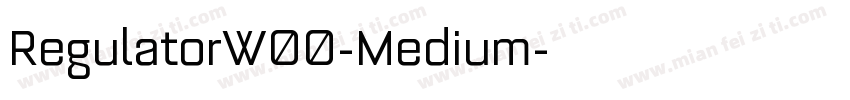 RegulatorW00-Medium字体转换