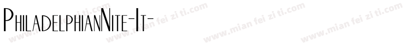 PhiladelphianNite-It字体转换