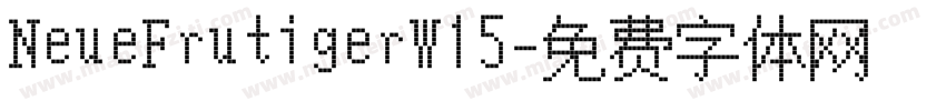 NeueFrutigerW15字体转换